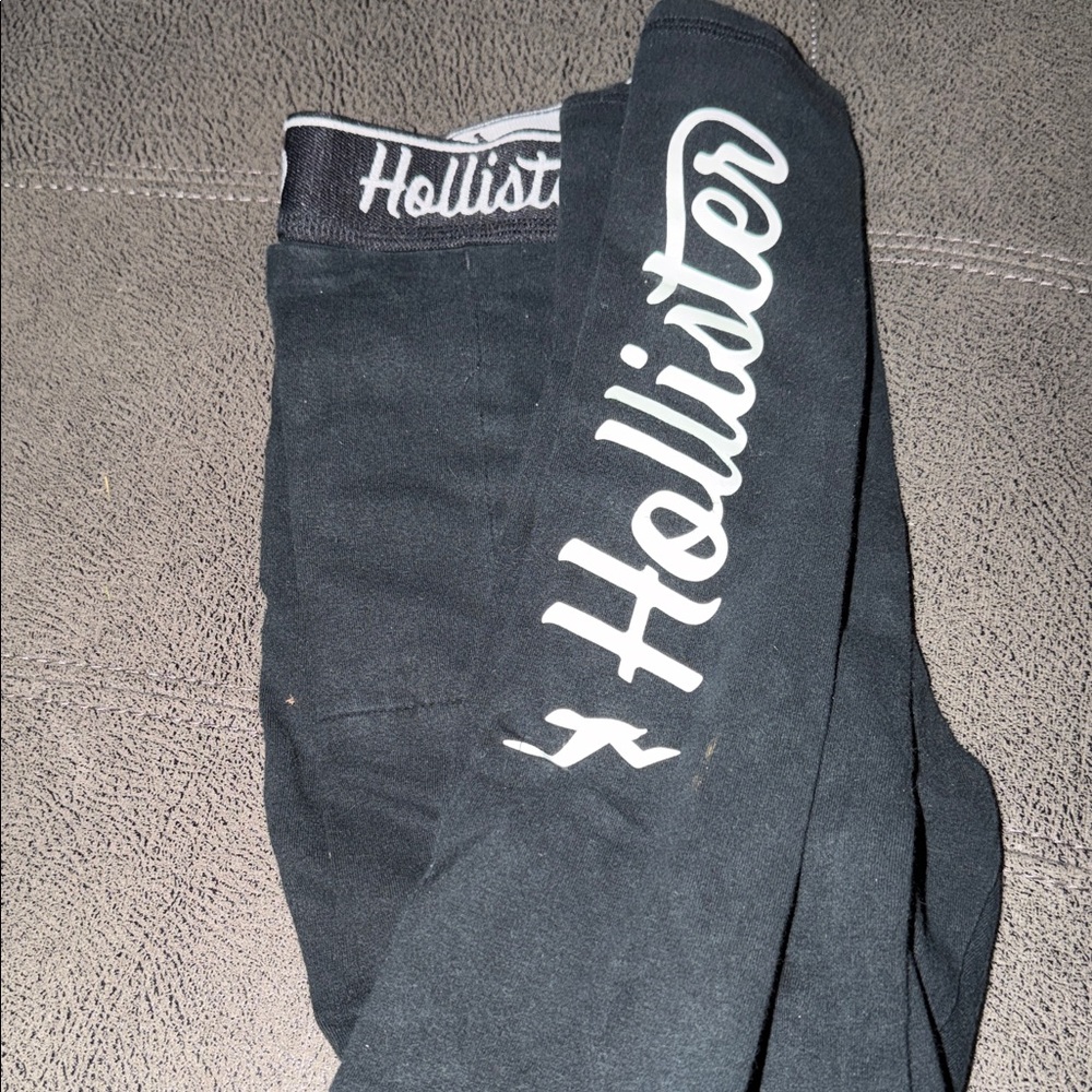 Hollister Black Joggers with White Logo